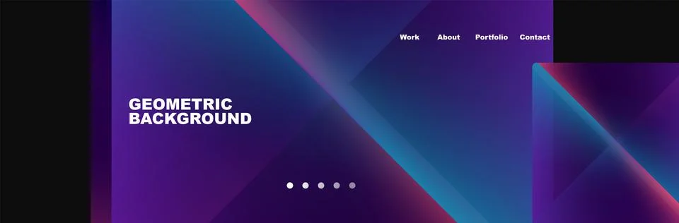Gradient triangles composition with bright fluid colors. Vector Illustration For Illustrazione stock