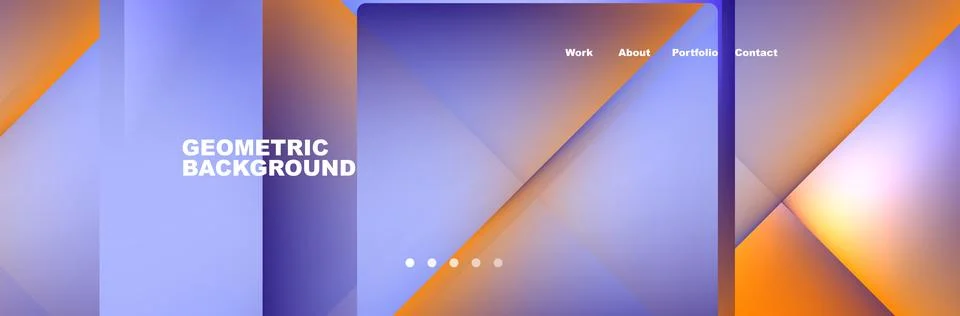 Gradient triangles composition with bright fluid colors. Vector Illustration For イラスト素材