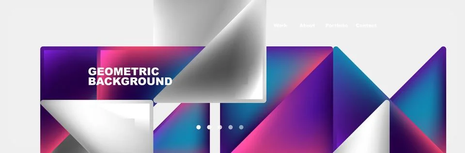 Gradient triangles composition with bright fluid colors. Vector Illustration For Illustrazione stock