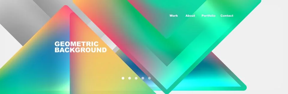 Gradient triangles composition with bright fluid colors. Vector Illustration For Stock Illustration