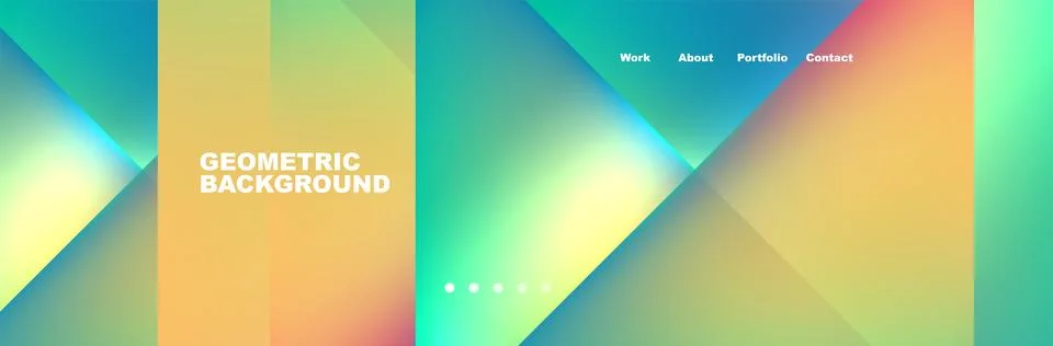 Gradient triangles composition with bright fluid colors. Vector Illustration For Illustrazione stock
