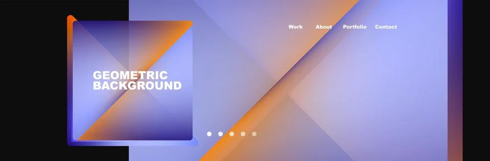 Gradient triangles composition with bright fluid colors. Vector Illustration For Illustrazione stock