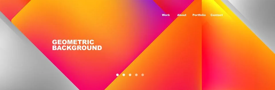 Gradient triangles composition with bright fluid colors. Vector Illustration For Illustrazione stock