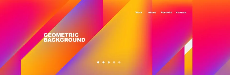 Gradient triangles composition with bright fluid colors. Vector Illustration For Stock Illustration