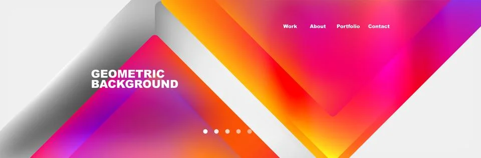 Gradient triangles composition with bright fluid colors. Vector Illustration For Stock-Illustration