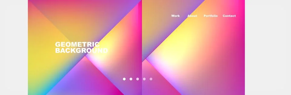 Gradient triangles composition with bright fluid colors. Vector Illustration For Stock Illustration