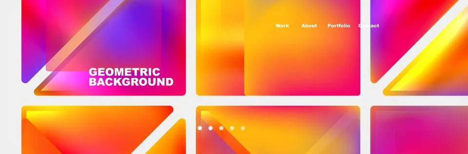 Gradient triangles composition with bright fluid colors. Vector Illustration For Stock Illustration