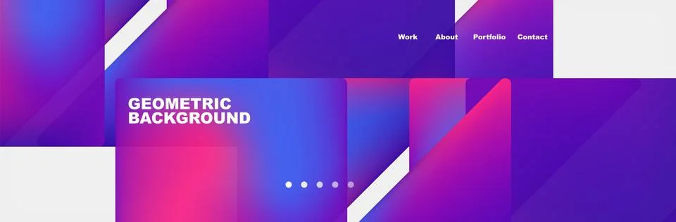 Gradient triangles composition with bright fluid colors. Vector Illustration For Stock Illustration