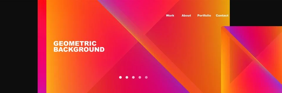 Gradient triangles composition with bright fluid colors. Vector Illustration For Stock Illustration