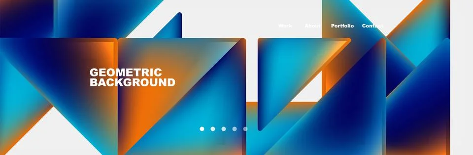 Gradient triangles composition with bright fluid colors. Vector Illustration For Stock Illustration