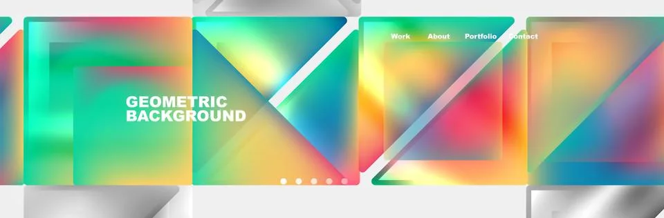 Gradient triangles composition with bright fluid colors. Vector Illustration For Stock Illustration