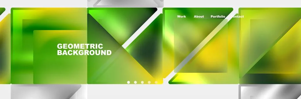 Gradient triangles composition with bright fluid colors. Vector Illustration For Illustrazione stock