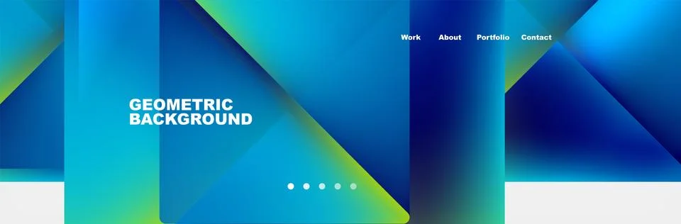 Gradient triangles composition with bright fluid colors. Vector Illustration For Illustrazione stock