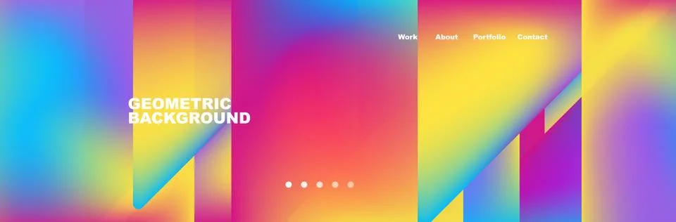 Gradient triangles composition with bright fluid colors. Vector Illustration For Stock-Illustration