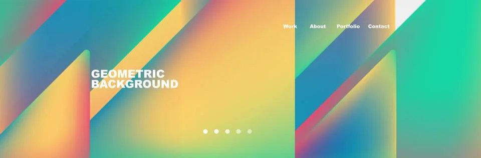 Gradient triangles composition with bright fluid colors. Vector Illustration For Illustrazione stock