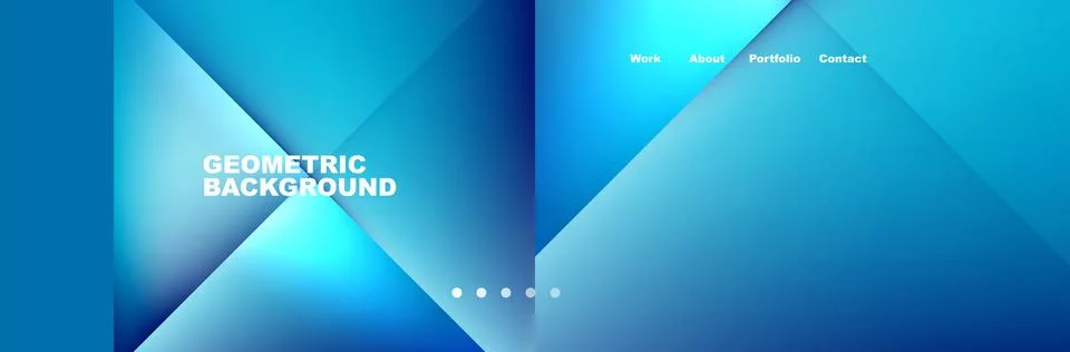 Gradient triangles composition with bright fluid colors. Vector Illustration For Illustrazione stock