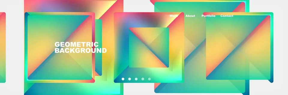 Gradient triangles composition with bright fluid colors. Vector Illustration For Stock-Illustration
