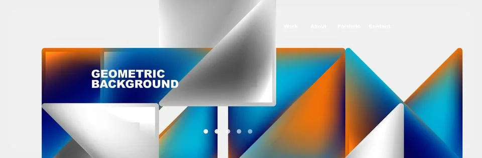 Gradient triangles composition with bright fluid colors. Vector Illustration For Illustrazione stock