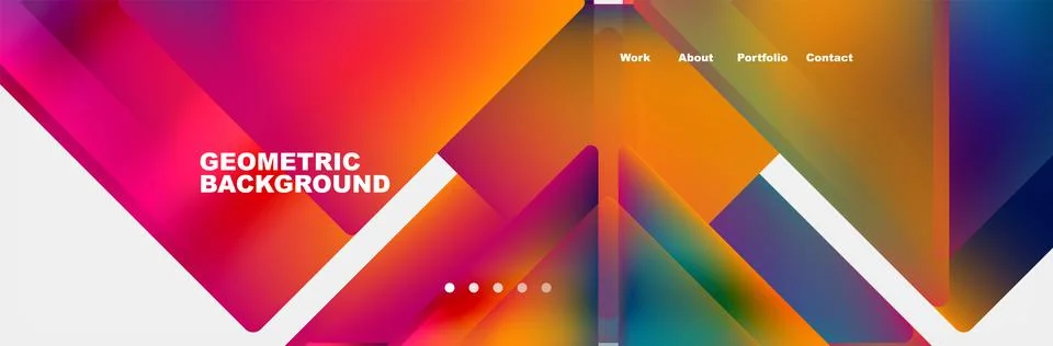 Gradient triangles composition with bright fluid colors. Vector Illustration For Stock Illustration