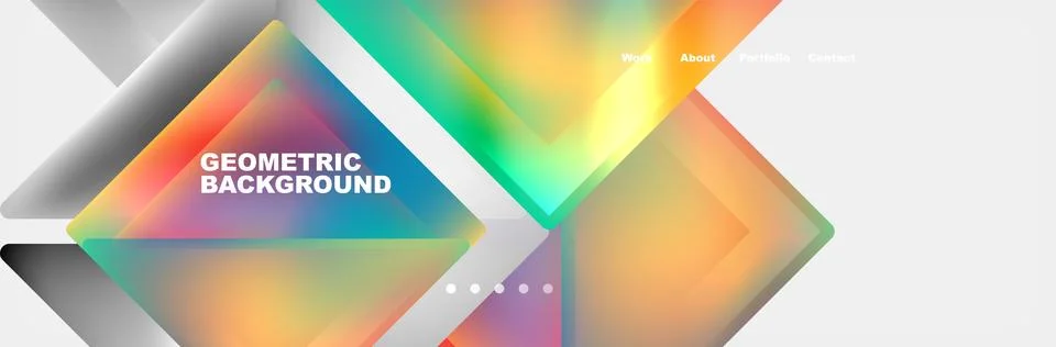 Gradient triangles composition with bright fluid colors. Vector Illustration For Stock-Illustration