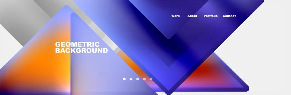 Gradient triangles composition with bright fluid colors. Vector Illustration For Stock Illustration