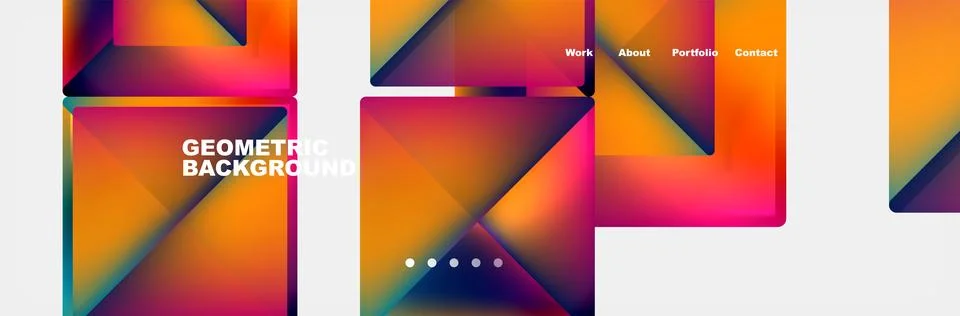 Gradient triangles composition with bright fluid colors. Vector Illustration For Stock-Illustration