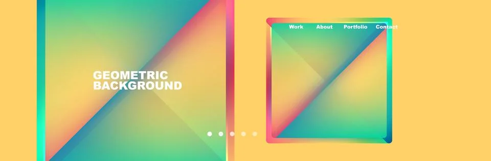 Gradient triangles composition with bright fluid colors. Vector Illustration For Stock Illustration