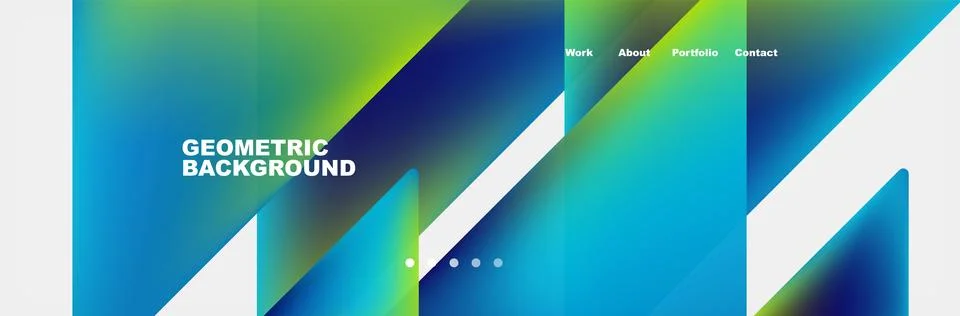 Gradient triangles composition with bright fluid colors. Vector Illustration For Stock-Illustration