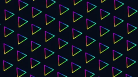 Gradient triangles pattern with neon color Stock Footage 221349203
