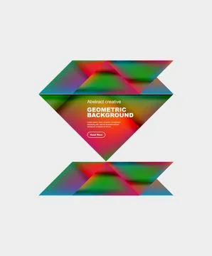 Gradient triangles vector abstract background Stock Illustration