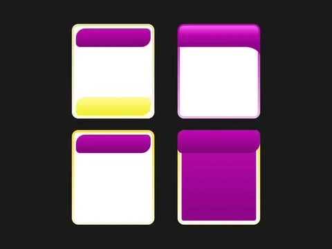 Gradient UI panel frames with modern colorful headers Stockillustratie