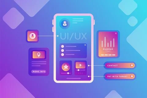 Gradient ui/ux background 스톡 일러스트
