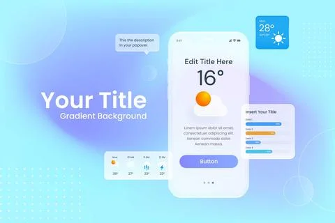 Gradient ui/ux background Illustrazione stock