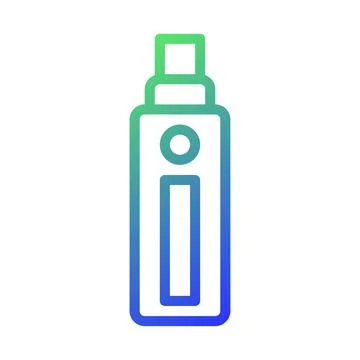 Gradient vape device icon with circular button and I shape 스톡 일러스트