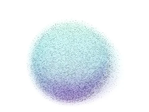 Gradient vector background. Blue color gradation circle with black grain noise Stock Illustration