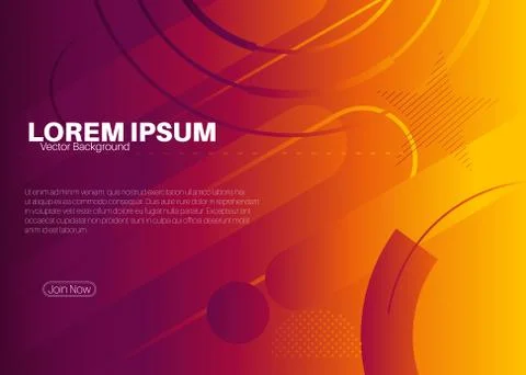 Gradient vector background. Modern poster template with geometric shapes. Abs Stock Illustration