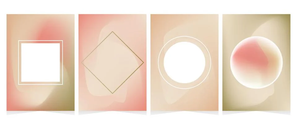 Gradient vector background. Posters in a minimalist style. In brown-red color Stock Illustration