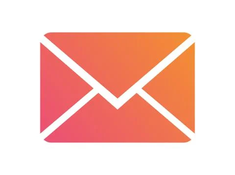 Gradient vector colorful interface email envelope icon Stock Illustration