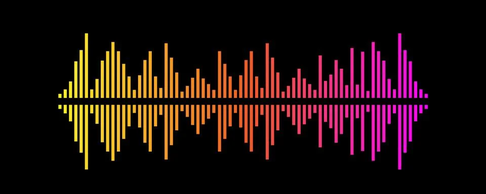 Gradient Vector Illustration Design of Sound Wave Symbol. Stock Illustration