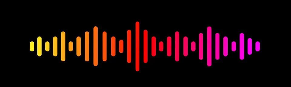 Gradient Vector Illustration Design of Sound Wave Symbol. イラスト素材