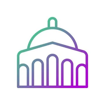 Gradient Vector Illustration of Government Building Stock Illustration