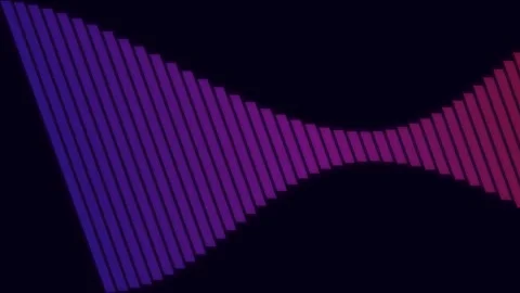 Gradient vertical bars pulsing in dynamic waves creating an abstract Stock Footage 345617796