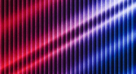 Gradient Vertical Stripes of Vibrant Red to Electric Blue with Subtle Grain.. Stock Illustration