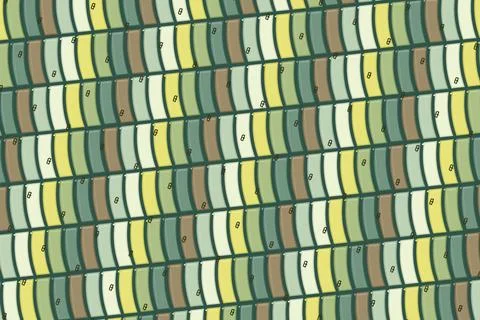 Gradient vintage earth visual background with framed accents and character inspi Stock Illustration
