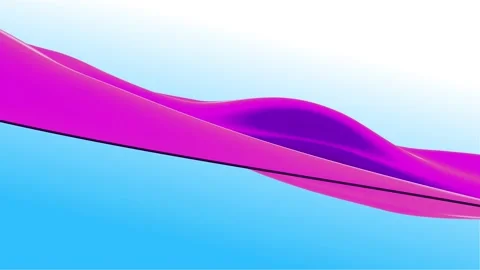 Gradient Violet and Blue Liquid Wave or Silk Texture Luxury Cloth. 4K Stock Footage 191003724