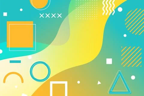 Gradient wave background with elements. 스톡 일러스트