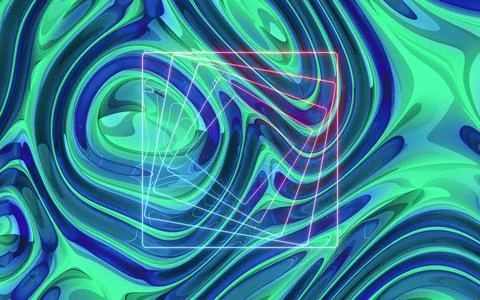 Gradient wave cloth, fluid color background, 3d rendering. Stock Illustration