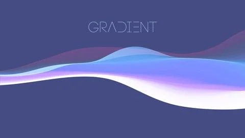 Gradient wave futuristic technology background. Vector sound wave flow. Blue イラスト素材