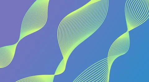 Gradient Wave Lines Background Layout Template Stock Illustration