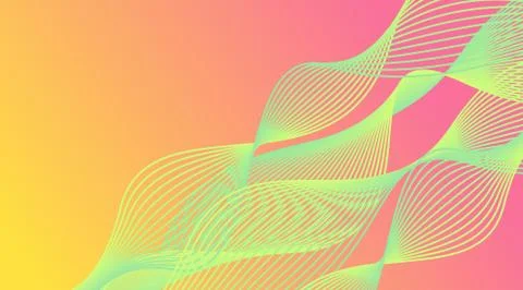 Gradient Wave Lines Background Layout Template Illustrazione stock